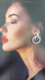 گوشواره زنانه طرح زارا نقره ای استیل کد E145
