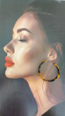 گوشواره زنانه مدل حلقه ای طرح پلنگی